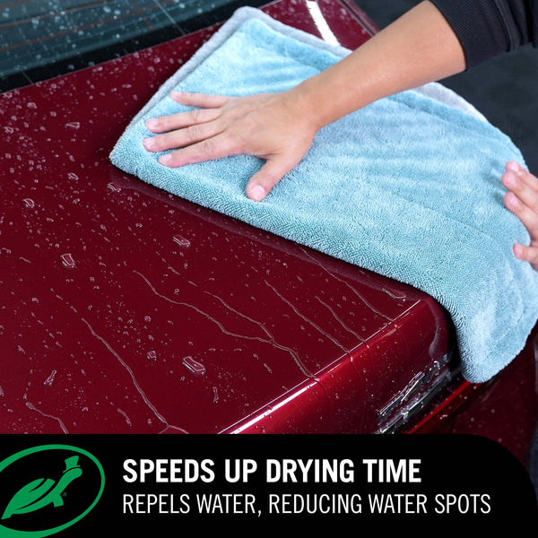 Advanced drying agents repel water from wet surfaces to cut back on drying time